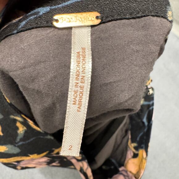 Free People Maxi Skirt Womens 2 Smooth Sailing Floral Front High Slit Button Up - Picture 7 of 13